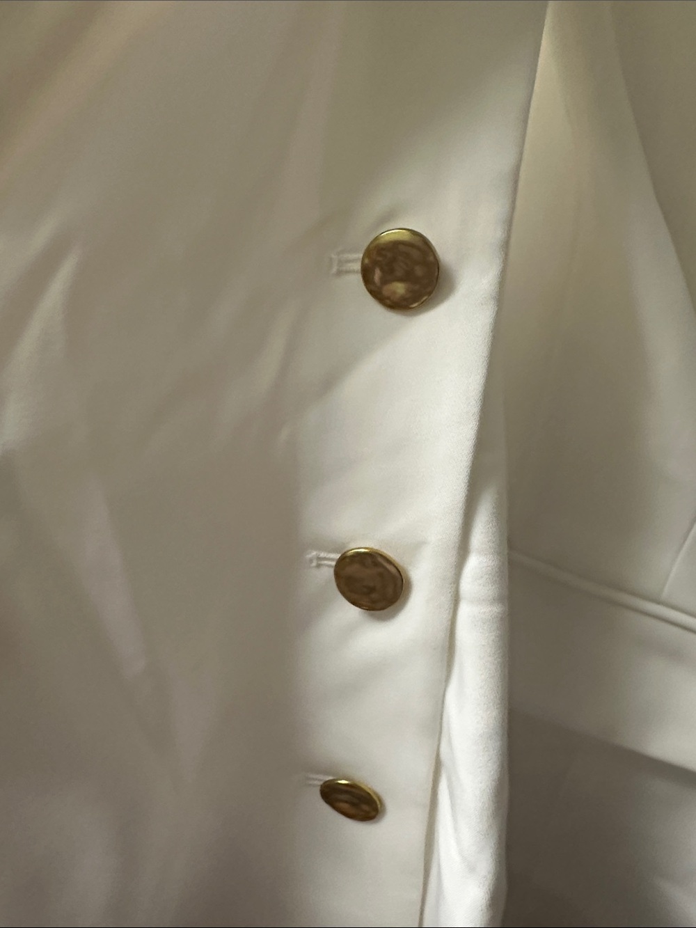 Donna Karan White Sleeveless Draped Vest with Flap Pockets - Picture 4 of 6